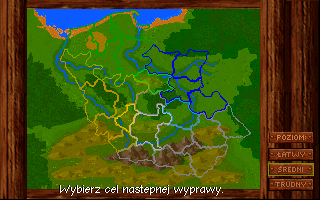 Mapa kampanii z trasami wypraw